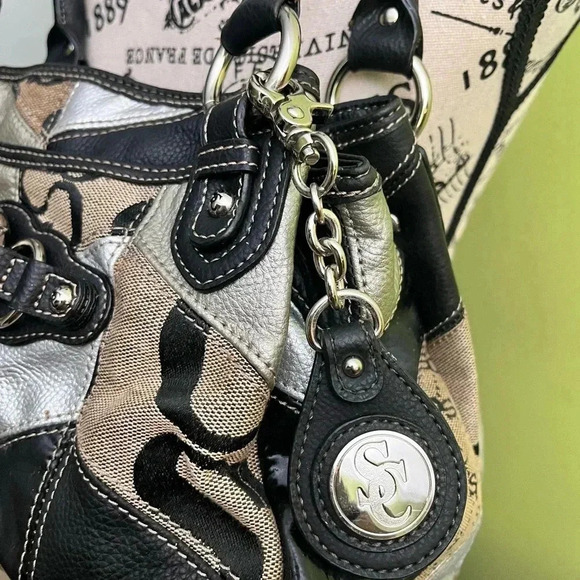 Sophia Caperelli Brown Patchwork Leather Bag with A Steve Madden Wristlet - Picture 4 of 15